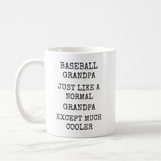 Funny Much Cooler Baseball Grandpa Kaffemugg