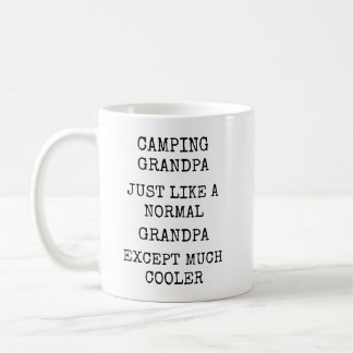 Funny Much Cooler Camping Grandpa Kaffemugg