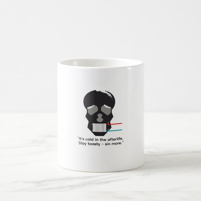 Funny mug about afterlife, humorous mugs kaffemugg (Center)