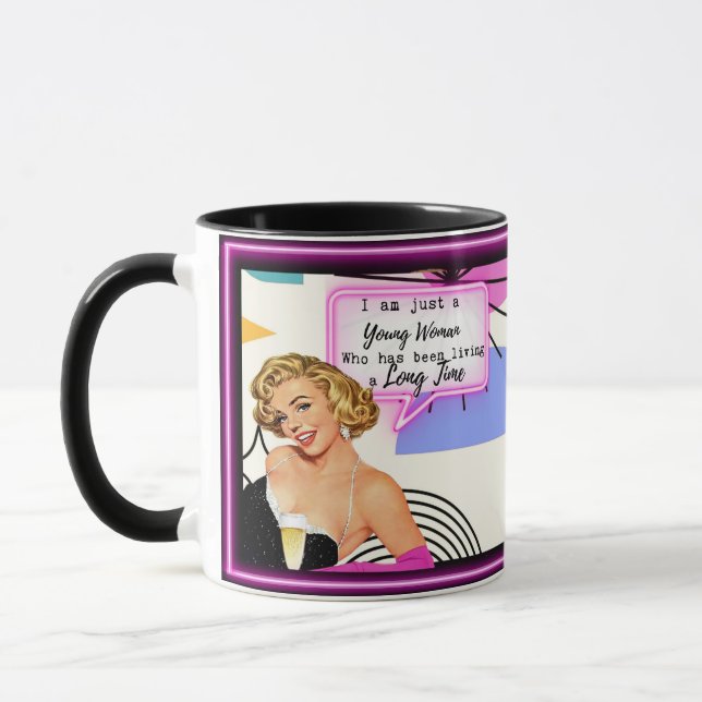 Funny Mug Coffee Best Friend Gift "Young" Mugg (Vänster)