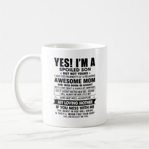 Funny Mug for Son med Crazy Mamma Quote Kaffemugg