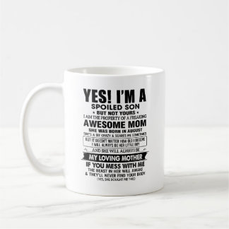 Funny Mug for Son med Crazy Mamma Quote Kaffemugg