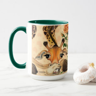 Funny Mug Gift Romantic Giraffe - gentleman Mugg