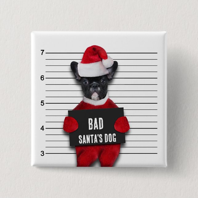 Funny Mugshot Bad Santa's Hund jul Knapp (Framsida)