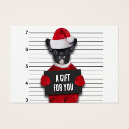 Funny Mugshot Bad Santa's Hund julklapp Visitkort