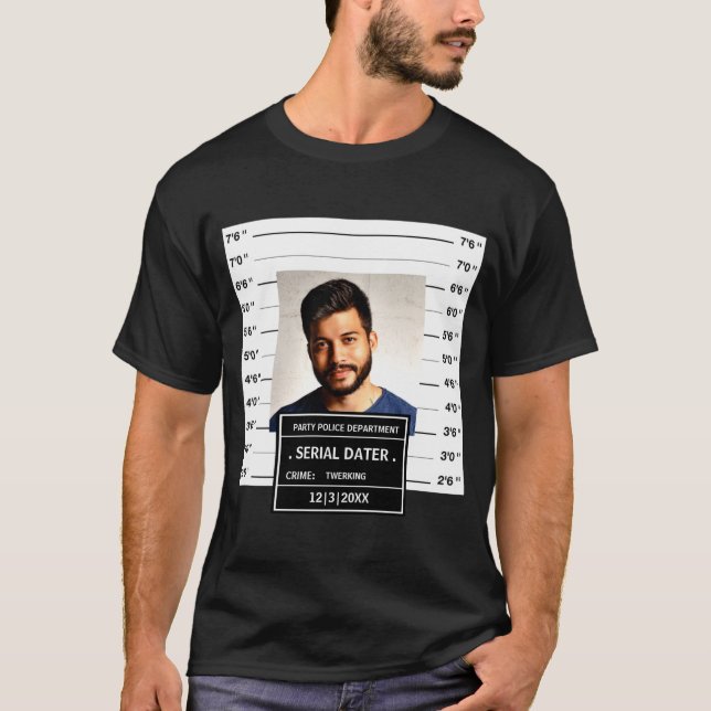 Funny Mugshot Ster  T Shirt (Framsida)