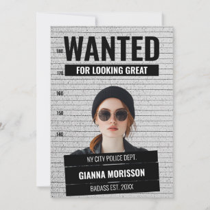 Funny Mugshot ville Poster eget namn och egen text Julkort