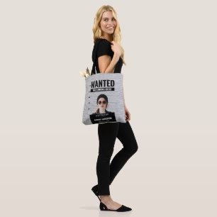 Funny Mugshot ville Poster eget namn och egen text Tygkasse