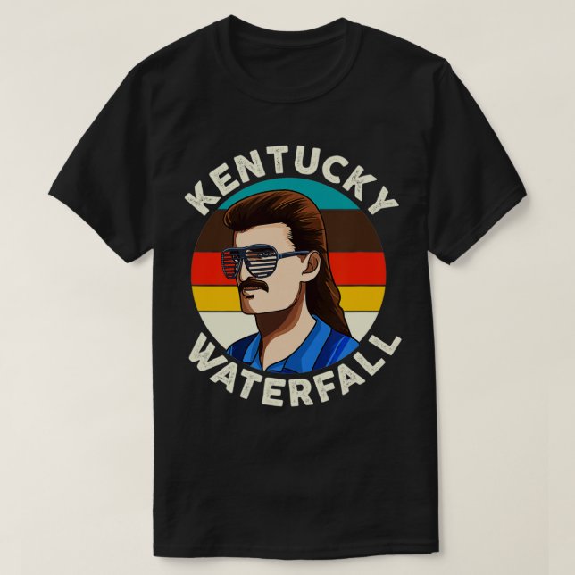 Funny Mullet Kentucky Waterfall Rednacke Mullet T Shirt (Design framsida)