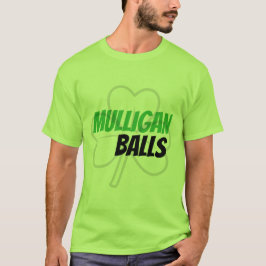 Funny Mulligan Bollar Grönt Irish Klöver Golf T Shirt