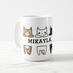 Funny Multifärgad Cat Ram Kaffemugg