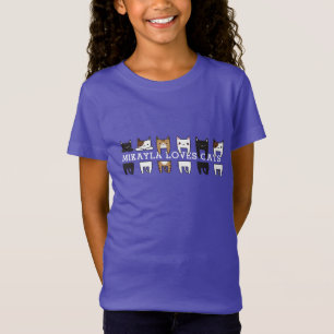 Funny Multifärgad Cat Ram T-Shirt