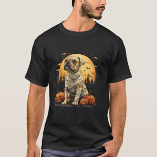 Funny Mummy Boxer Pumpkin Scary Halloween Hund Kär T Shirt