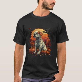 Funny Mummy Boxer Pumpkin Scary Halloween Hund Kär T Shirt