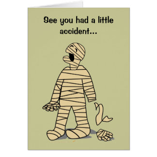 Funny Mummy Broken Hand känner sig bättre snart Hälsningskort