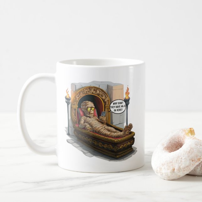 Funny Mummy Kaffemugg (Med munk)