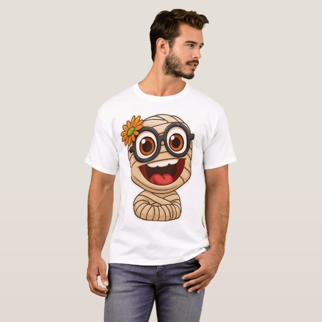 Funny Mummy Sticker T Shirt (Hel framsida)