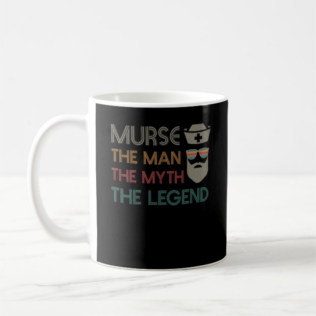 Funny Murse Male Nurse RN LPN CNA Kaffemugg (Vänster)