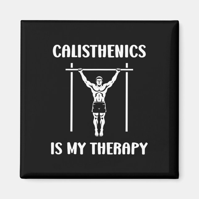 Funny Muscu Streetworkout Sport Enkelt Cal Magnet (Framsidan)