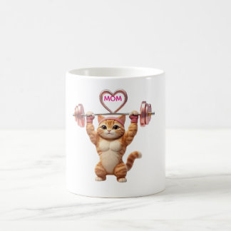 Funny Muscular Cat Mother's Day Gym Mom Coffee Mug Magisk Mugg