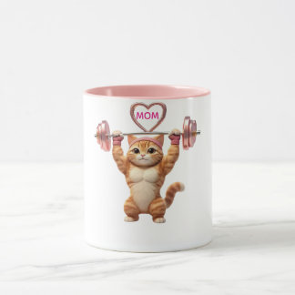 Funny Muscular Cat Mother's Day Gym Mom Coffee Mug Mugg