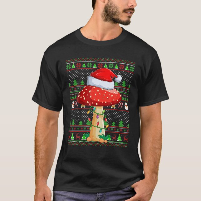 Funny Mushroom Älskare-familjen som matchar Ugly M T Shirt (Framsida)