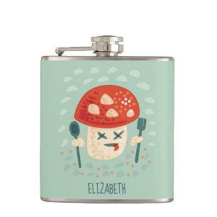 Funny Mushroom Food Character Konstig Odness Fickplunta