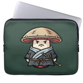 Funny Mushroom Ronin Wandering Samurai Illustratio Laptop Fodral