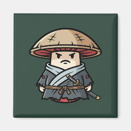 Funny Mushroom Ronin Wandering Samurai Illustratio Magnet