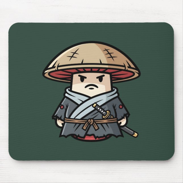 Funny Mushroom Ronin Wandering Samurai Illustratio Musmatta (Framsidan)