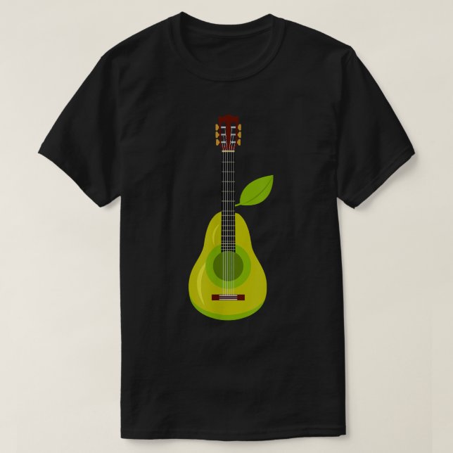 Funny Music Acoustic Guitar Pear Fruit 882 T Shirt (Design framsida)