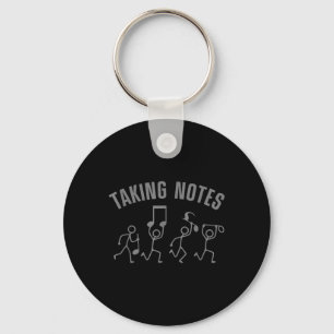 Funny Music Art För manar Women Musical Note Gag M Nyckelring