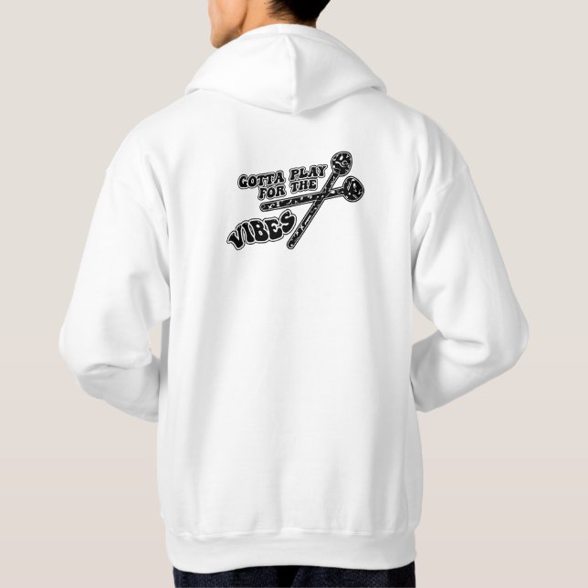 Funny Music Spelar Vibraphone Mallets Instrument Hoodie (Baksida)