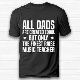 Funny Music Teacher Pappa Birthday Black T Shirt