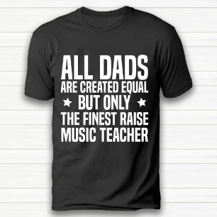 Funny Music Teacher Pappa Birthday Black T Shirt