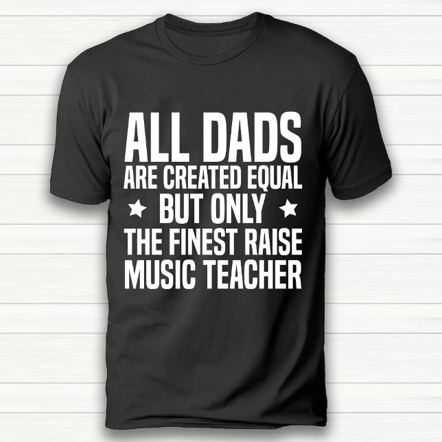 Funny Music Teacher Pappa Birthday Black T Shirt (Funny Music Teacher Dad Birthday Black T-Shirt)
