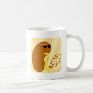 Funny Musical Fruit Bean Tecknade figurer Kaffemugg
