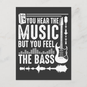 Funny Musician Bass Guitar Player Bass Guitarist Vykort