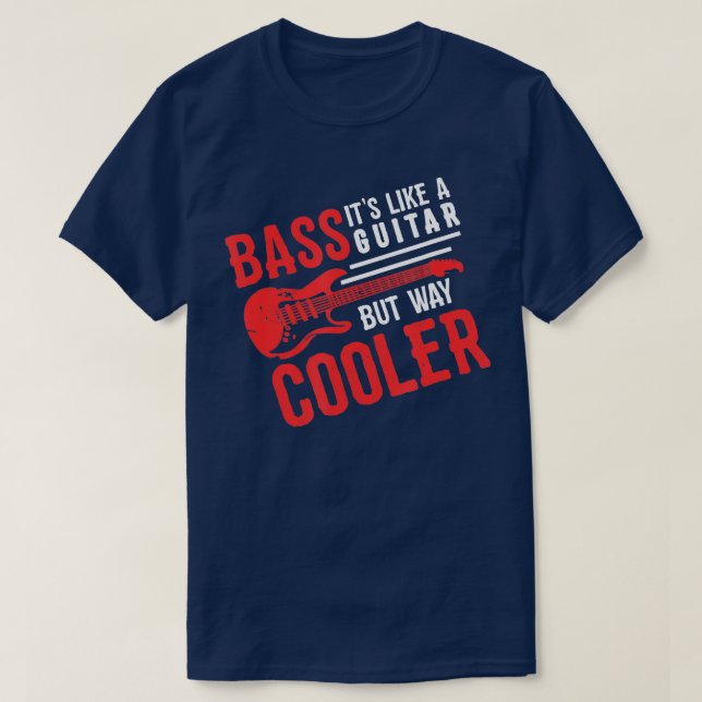 Funny Musician I Rhythm I Bass Guitar T Shirt (Design framsida)