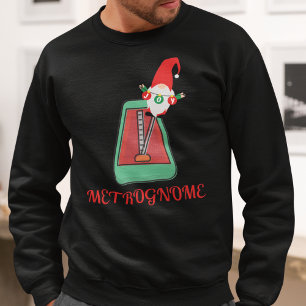 Funny Musician jul Metrognome Lång Ärmad Tröja