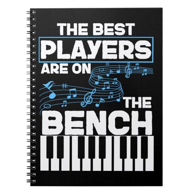 Funny Musician Tangentbord Piano Player Anteckningsbok (Framsidan)