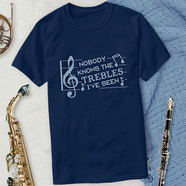 Funny Musician Treble Joke Pun | Musiklärare 2 T-shirt (Skapare uppladdad)