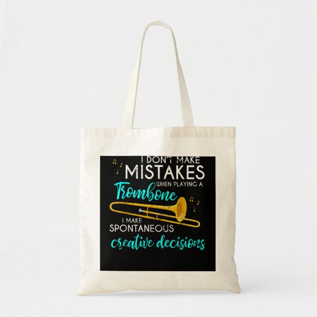 Funny Musician Trombone Player Gift Trombone Tygkasse (Framsidan)
