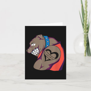 Funny Muslimsk bulldog Hund I Kärlek Mamma Tattoo Kort