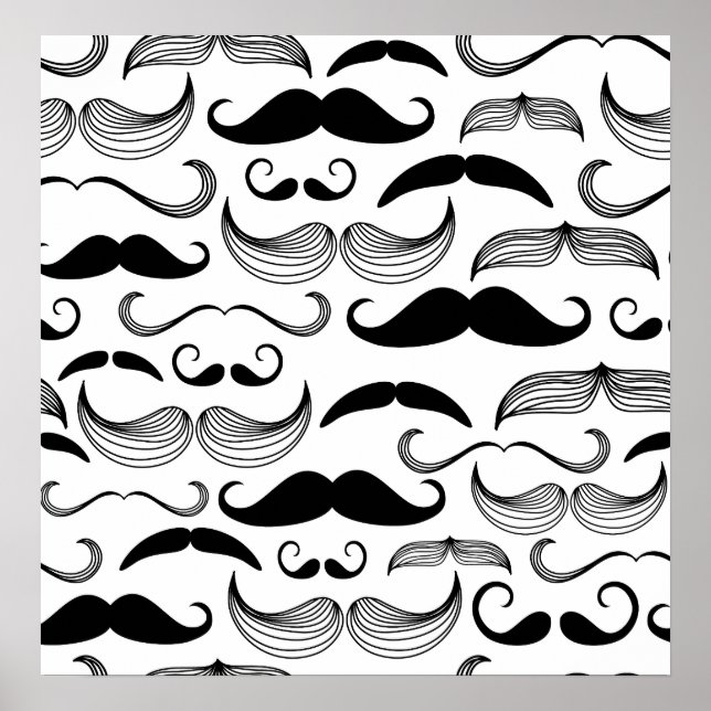 Funny Mustache Design Poster (Framsidan)