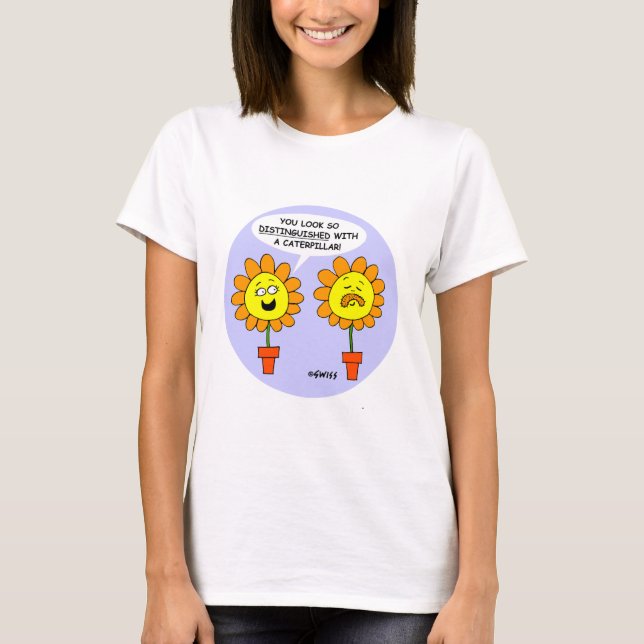 Funny Mustache & Flower GardenerT Shirt T-shirt (Framsida)