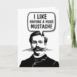 FUNNY MUSTACHE FÖDELSEDAGSKORT KORT