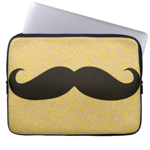 Funny Mustache Laptop Sleeve