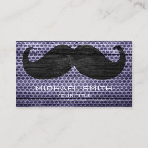 Funny Mustache Metall Hål #5 Visitkort
