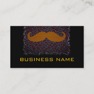 Funny Mustache och Plain Black Visitkort